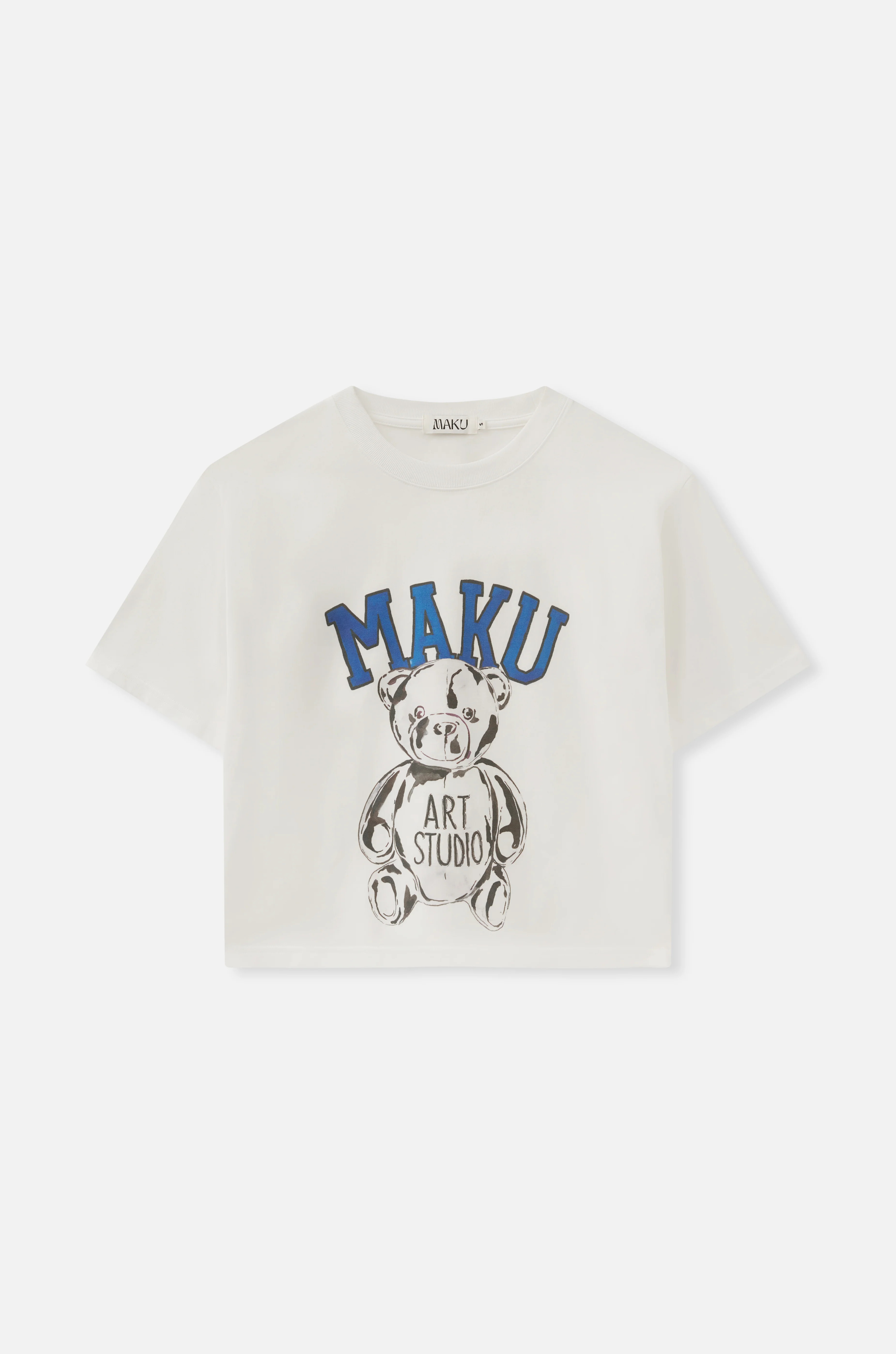Chrome Bear Boxy Crop Tee | Maku the Label