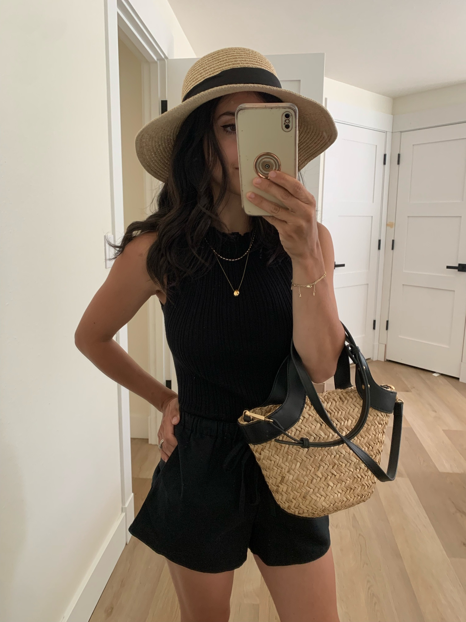 Amazon linen shorts and quince cotton cashmere tank! Wearing both in XS 

#LTKfindsunder50 #LTKfindsunder100 #LTKsalealert