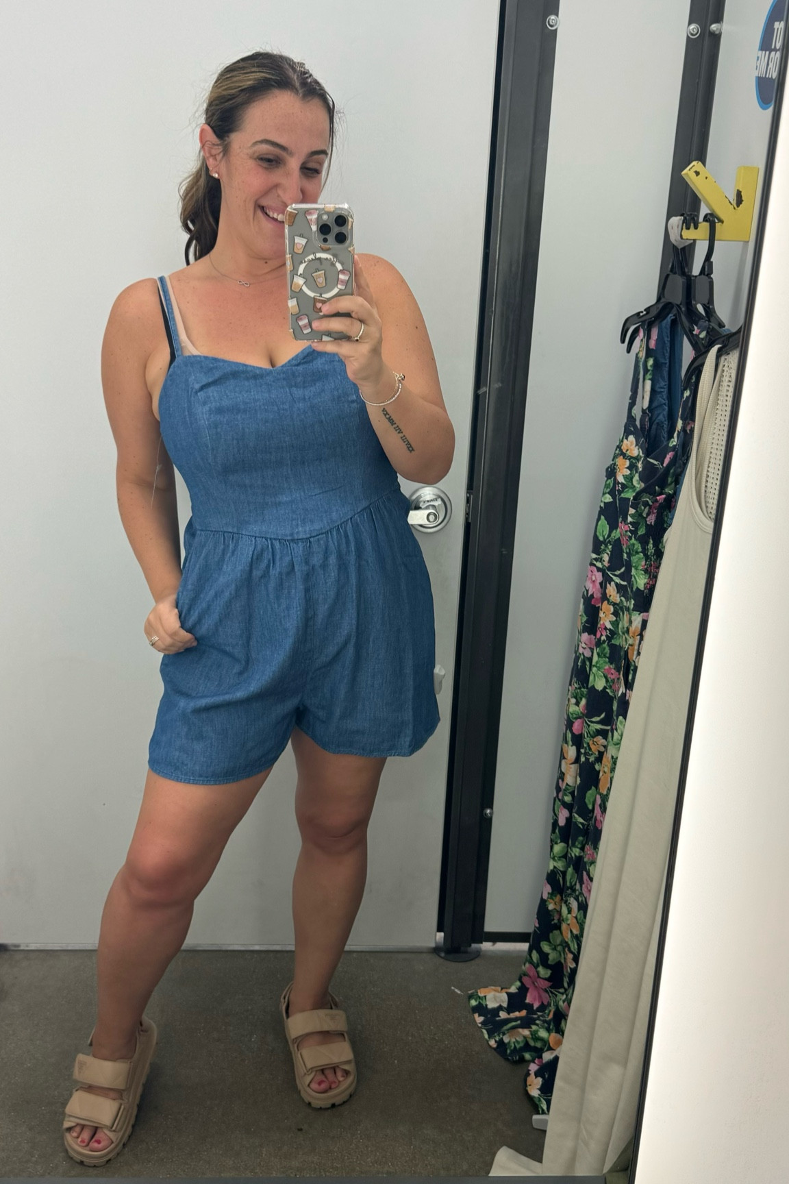 Old navy shorts romper. Has smocking in the back so the chest does fit. Wearing size large.

#LTKstyletip #LTKmidsize #LTKover40