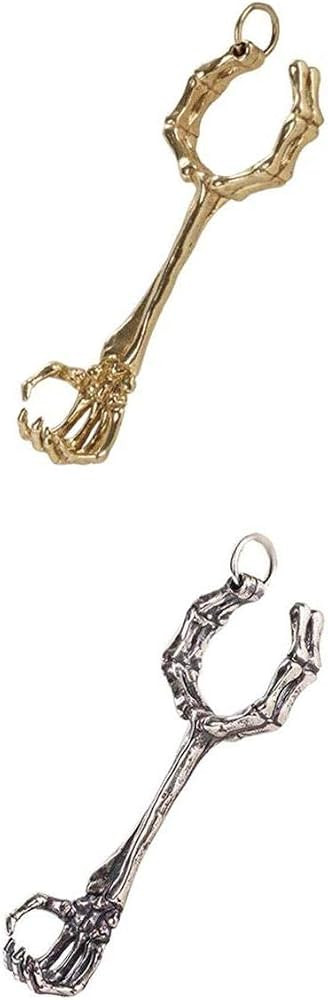 Vintage Skull Hand Clip Set - 2 Pcs Brass Joint Holder for Free Hands with Metal Smoke Stand, for... | Amazon (US)