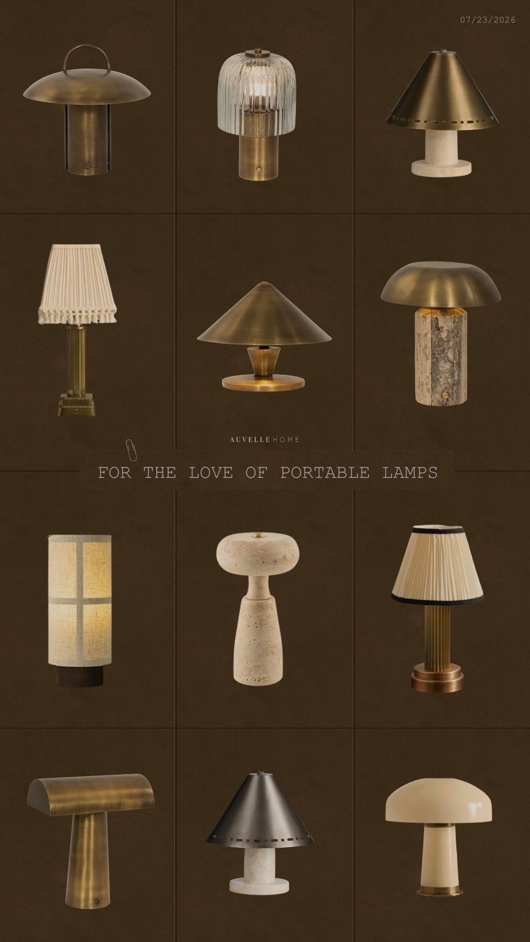 cordless/portable lamps 🤎