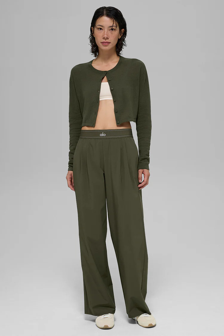 Supernatural Sweater Cardigan - Green Olive | Alo Yoga (US)