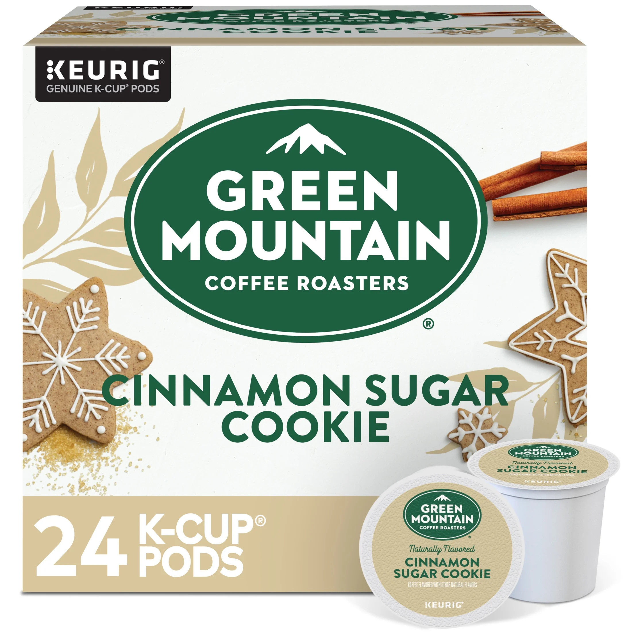 Green Mountain Coffee Roasters, Cinnamon Sugar Cookie Light Roast K-Cup Coffee Pods, 24 Count | Walmart (US)