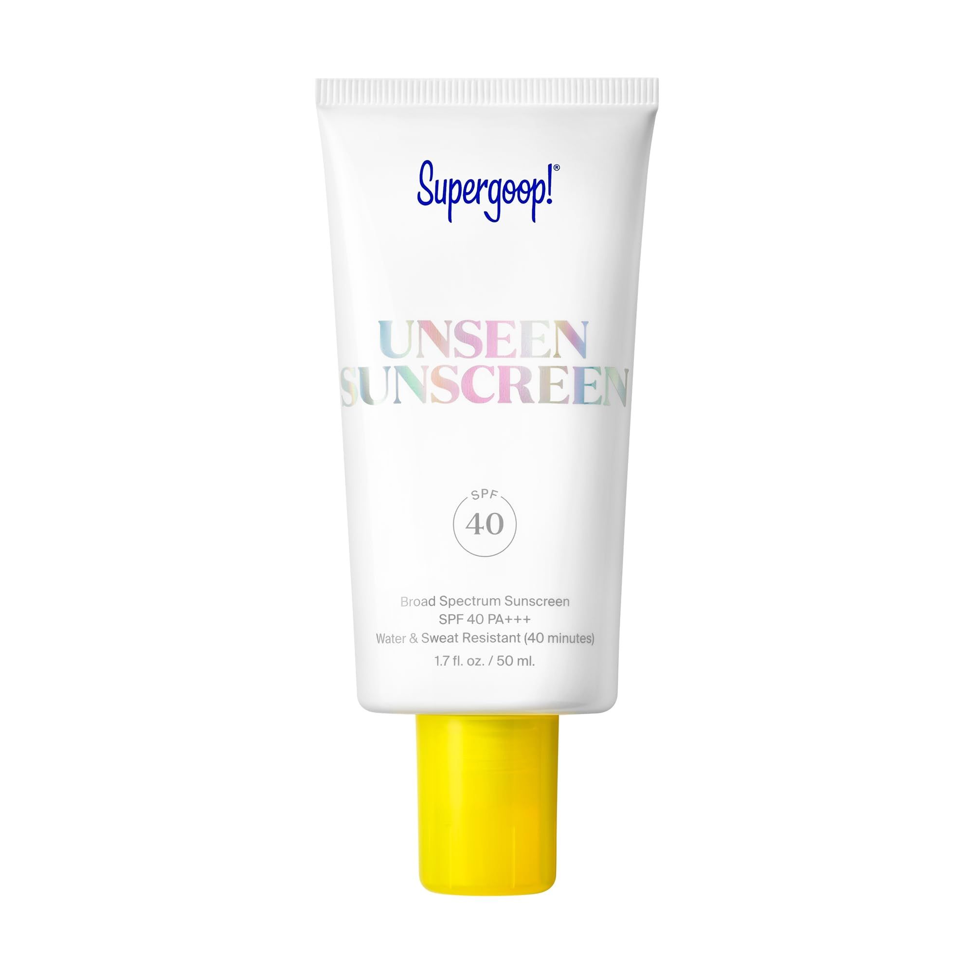Supergoop! Unseen Sunscreen - SPF 40-1.7 fl oz - Invisible, Broad Spectrum Face Sunscreen - Weightless, Scentless, and Oil Free - For All Skin Types and Skin Tones | Amazon (US)