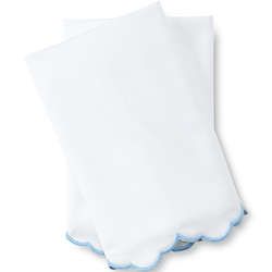 400 Thread Count Premium Supima Cotton No Iron Sateen Scalloped Pillowcases | Lands' End (US)