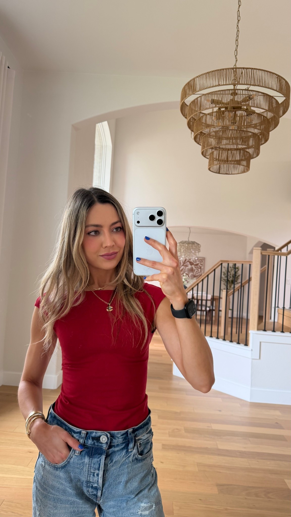 Loving this open back red top! 

#LTKmomlife #LTKfoodie #LTKWorkwear