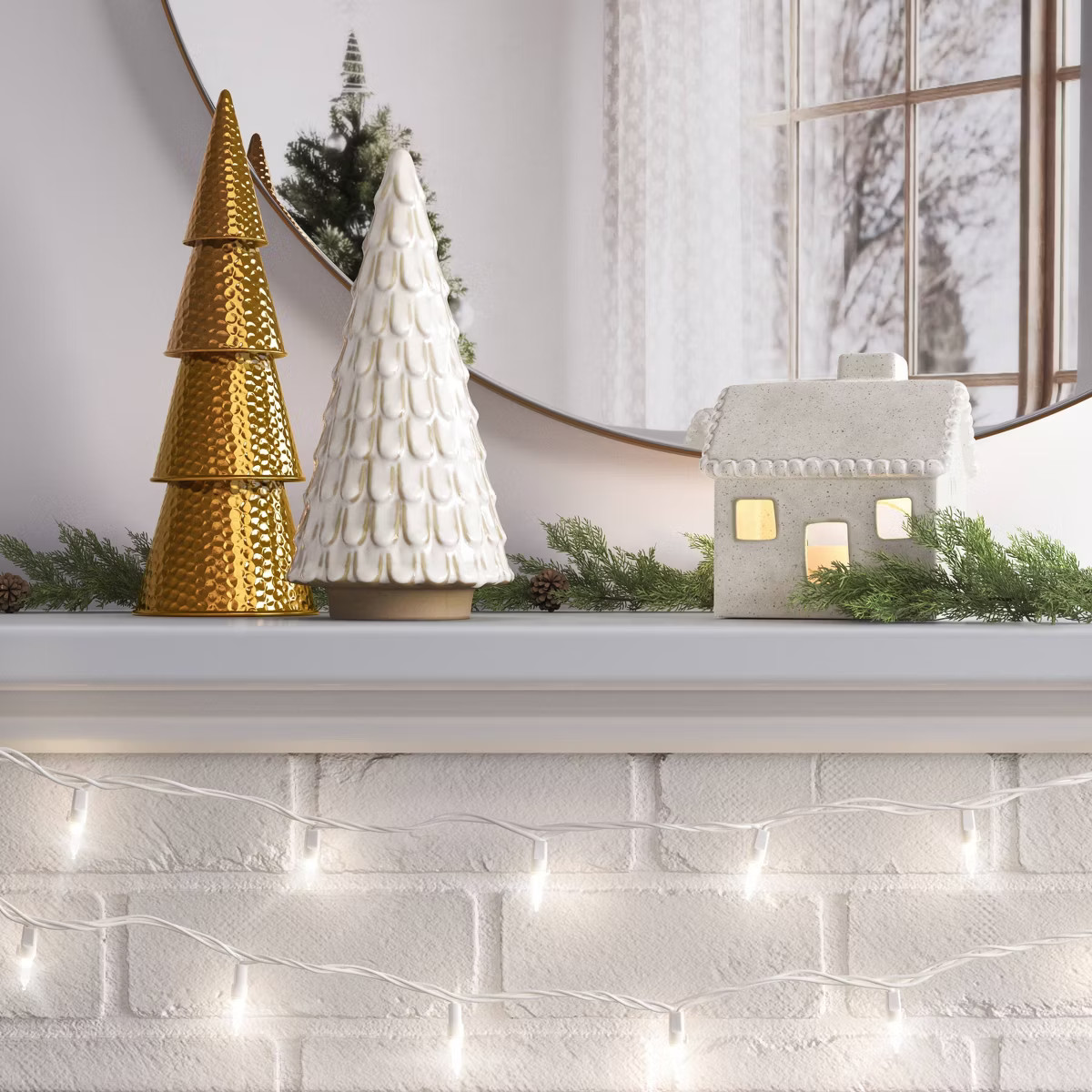 100ct LED Smooth Mini Christmas String Lights Warm White with White Wire - Wondershop™ | Target