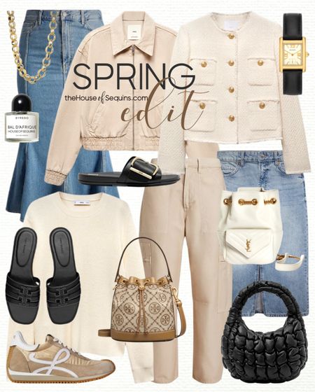 Shop these Nordstrom spring outfit finds! Denim mini skirt, Tory Burch Ines slide sandals, Saint Laurent bucket bag, Citizens off Humanity cargo barrel jeans, Cos quilted bag, denim bomber jacket, tweed jacket, Loewe Ibiza sneakers and more!

Follow my shop @thehouseofsequins on the @shop.LTK app to shop this post and get my exclusive app-only content!

#liketkit #LTKstyletip #LTKsalealert #LTKSeasonal
@shop.ltk
https://liketk.it/4EqSN