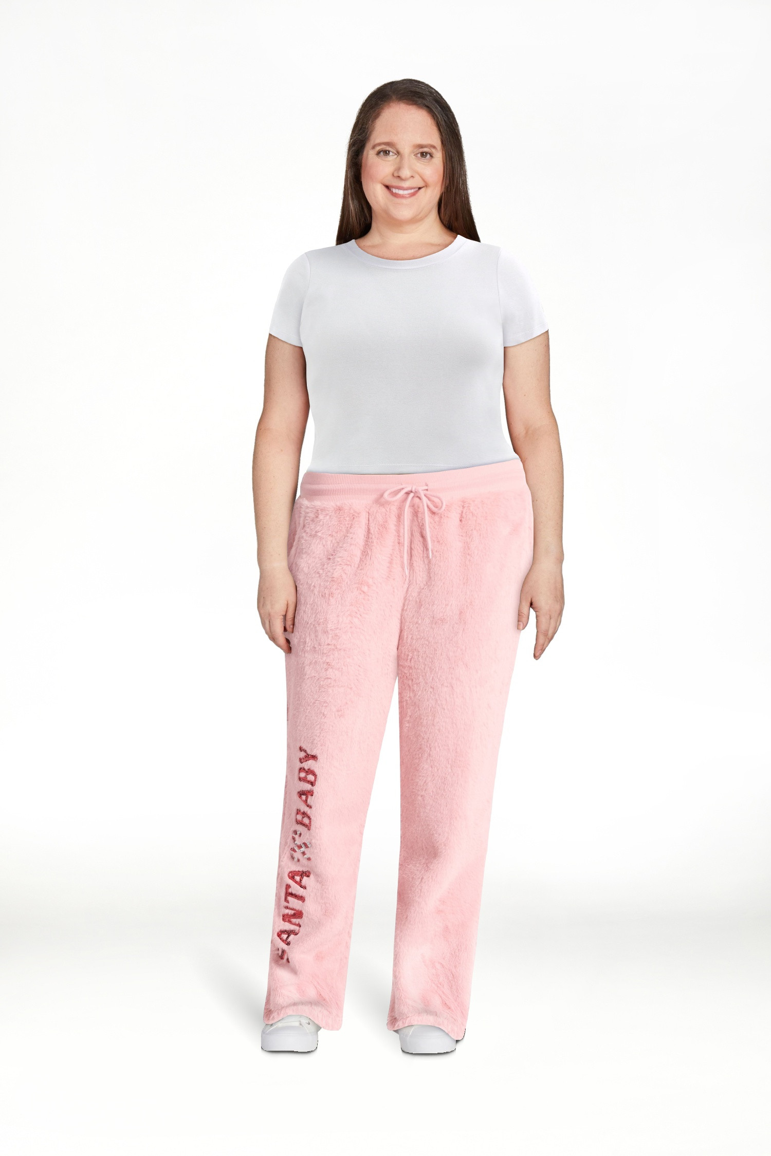 No Boundaries Christmas Plush Pants, 30'' Inseam, Women's, & Women's Plus | Walmart (US)