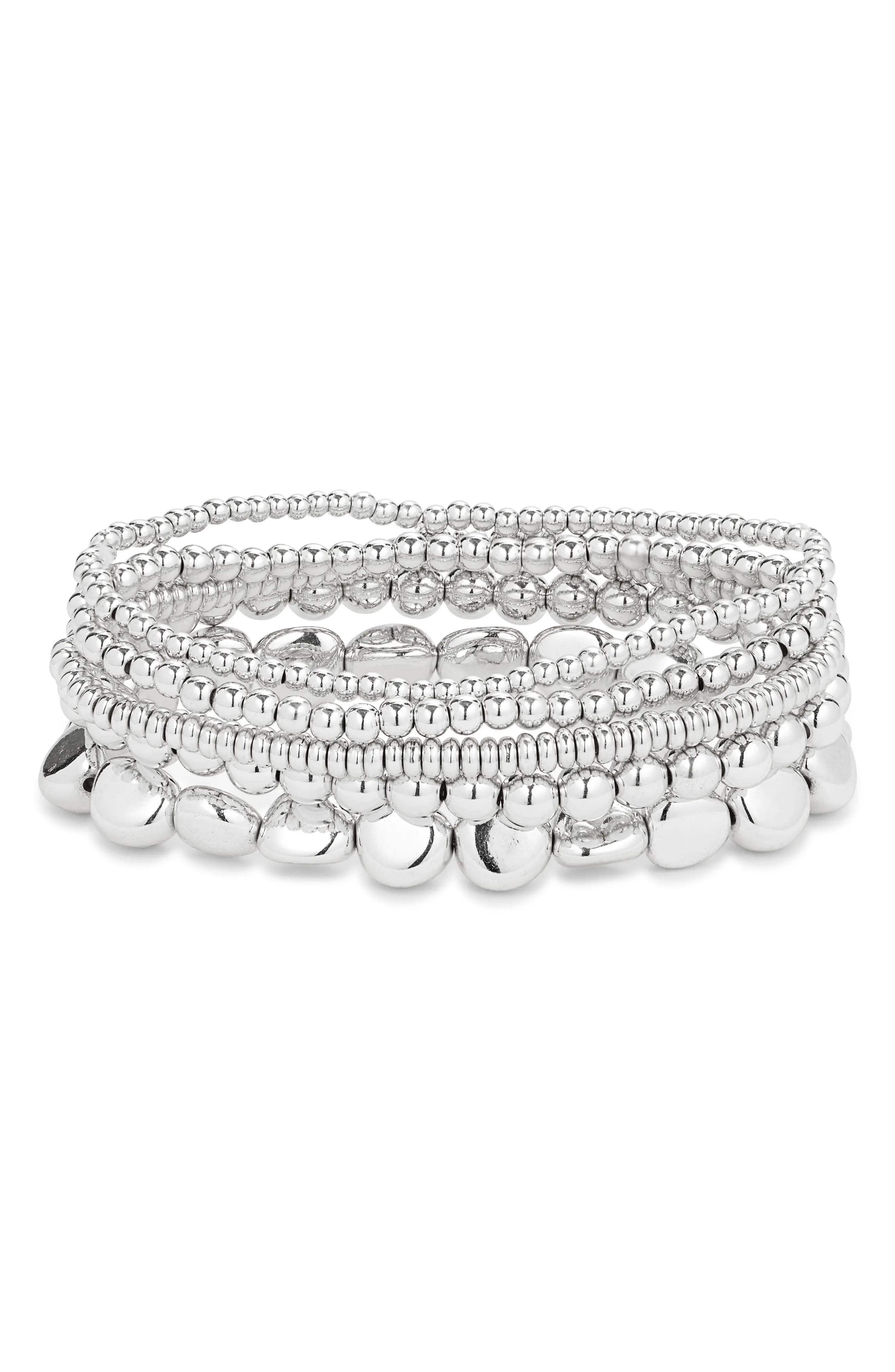 Set of 5 Beaded Stretch Bracelets (Women) | Nordstrom | Nordstrom
