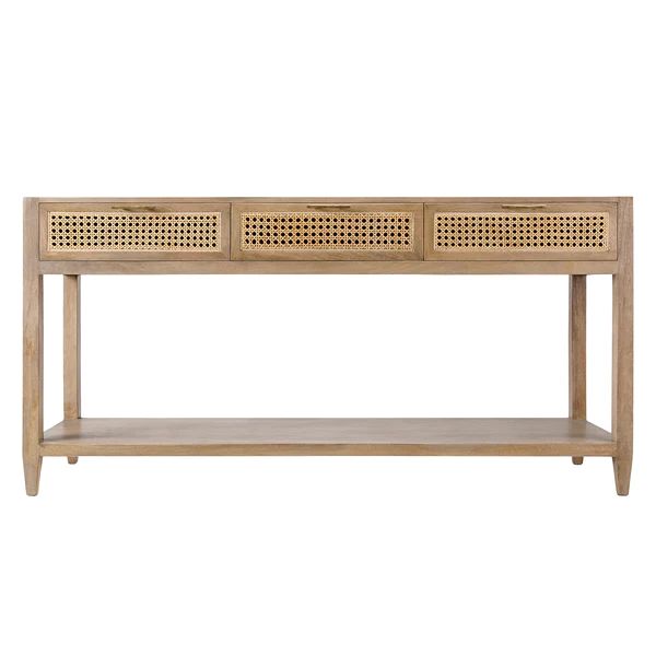 Etewah Cane Console Table | Paynes Gray