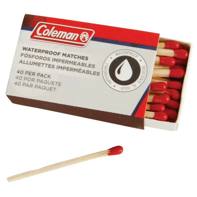 Coleman Camping Waterproof Matches, 40 Pack | Walmart (US)
