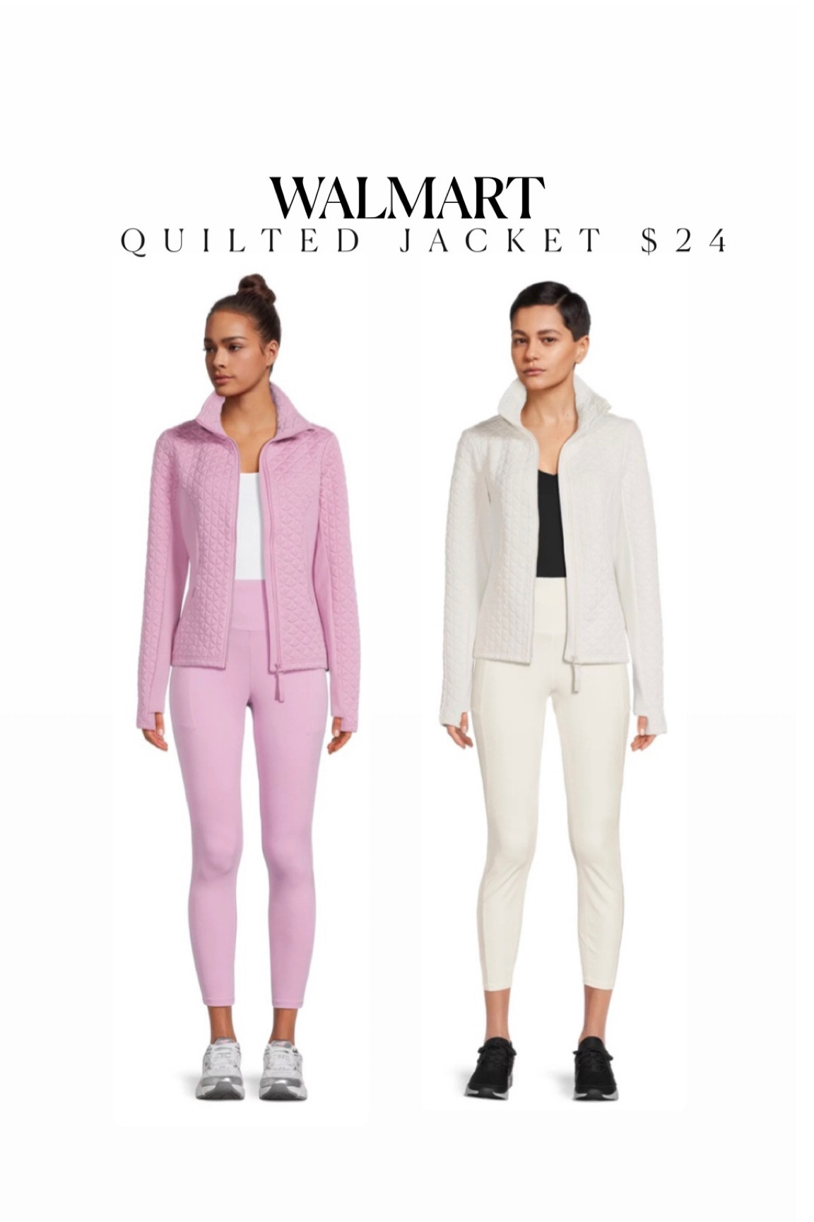 Grabbed this new quilted jacket today! Fits true to size athletic jackets Walmart find Walmart fashion pink jacket fall athleisure

#LTKfitness #LTKfindsunder50 #LTKfindsunder100