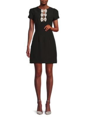 Cady Bow Appliqué Minidress | Saks Fifth Avenue OFF 5TH
