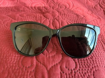 New SAINT LAURENT SL M23/K 001 58mm Black Women Oversized Sunglasses | eBay US