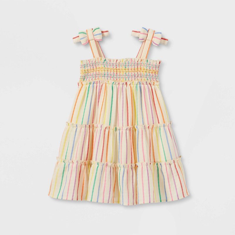 Toddler Girls' Rainbow Striped Smocked Tank Dress - Cat & Jack™ | Target