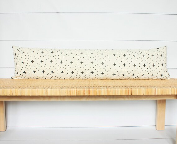 Mudcloth Pillow Cover | Mudcloth Lumbar | Authentic African Mud Cloth | 12x48 | No599 | Etsy (US)