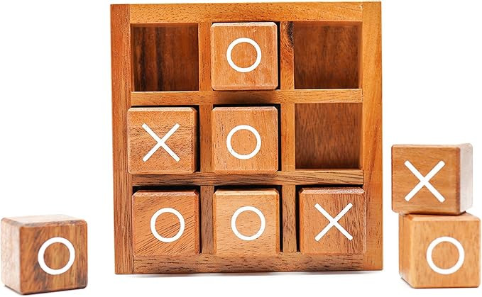 BSIRI Wooden XO Blocks (L) Tic Tac Toe Board Games - Ideal for Kids Games, Family Games and Game ... | Amazon (US)