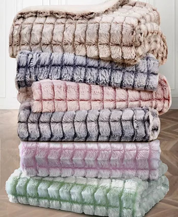 Reversible Micromink to Faux-Sherpa Tie-Dye Throw, 50" x 60", Created for Macy's | Macy's