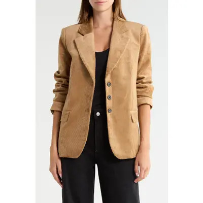 PAIGE Maeva Cotton Blend Corduroy Jacket in Golden Caramel at Nordstrom, Size 4 | Nordstrom