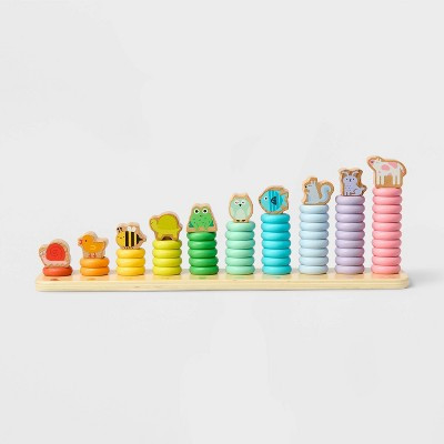 Stack & Sort Toy - 66pcs - Gigglescape™: Stainless Steel & Wood, Baby & Toddler Learning, Developmental Toys | Target