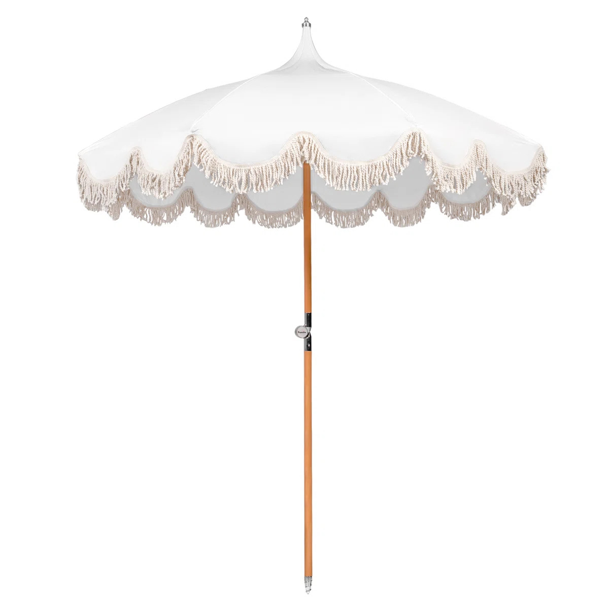 6.5-ft Beech Wood Rotation Tilt Market Patio Pagoda Umbrella | Wayfair North America