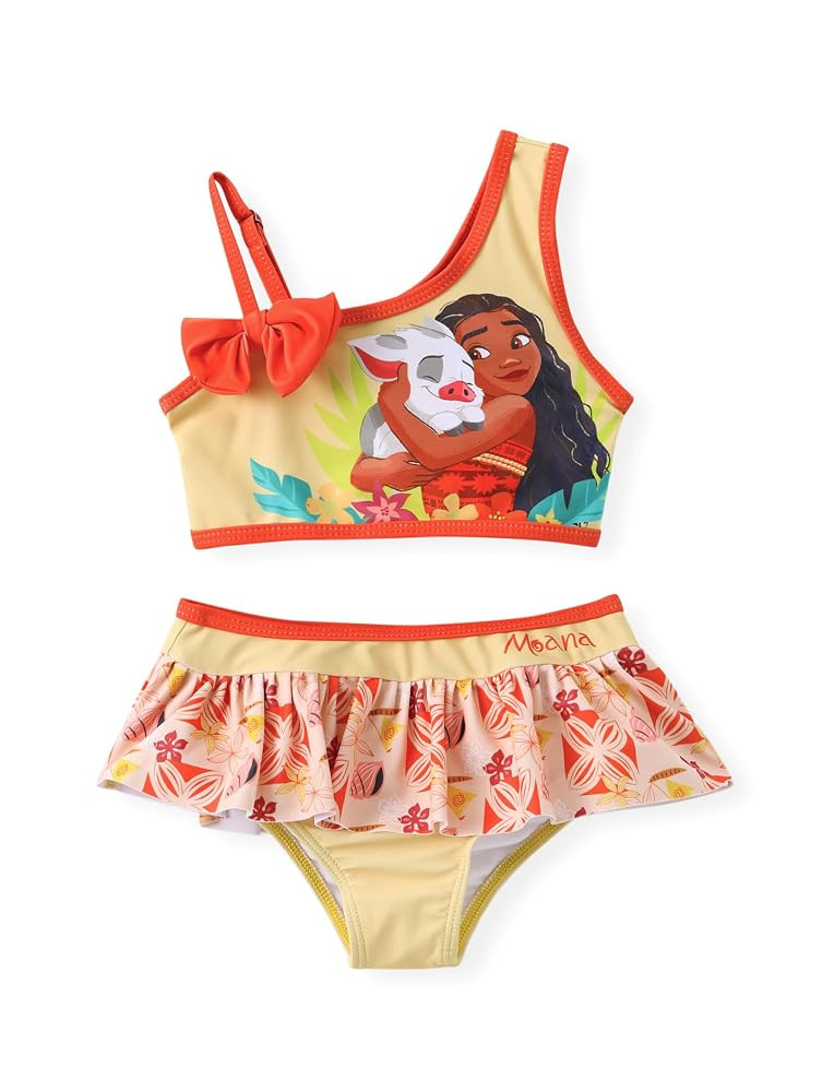 Disney Pricncess Moana Ariel Mickey and Friends Toddler Girls 2 Piece Tankini Bathing Suits Summe... | Amazon (US)