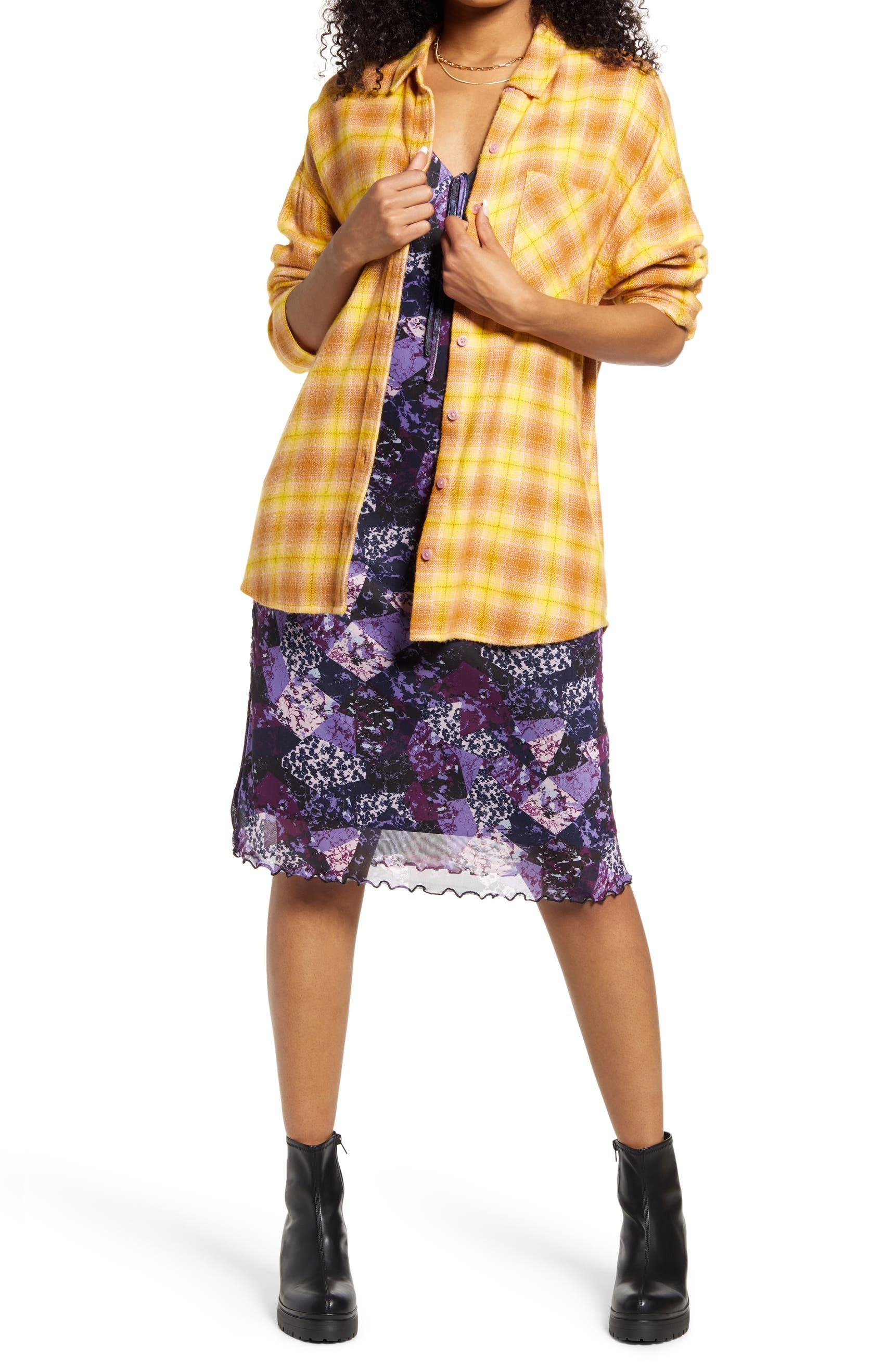 Boyfriend Plaid Button-Up Shirt | Nordstrom