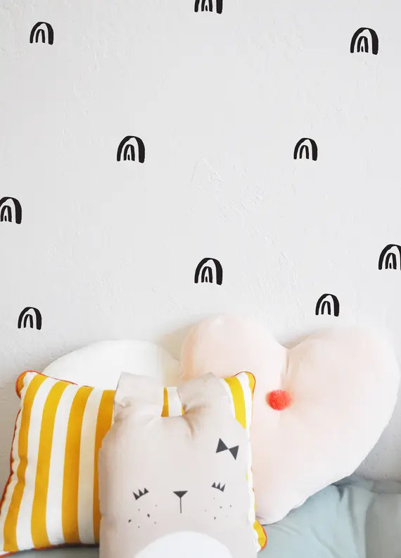 Wall Decal - Painted Rainbows - Wall Sticker - Room Decor | Etsy (US)