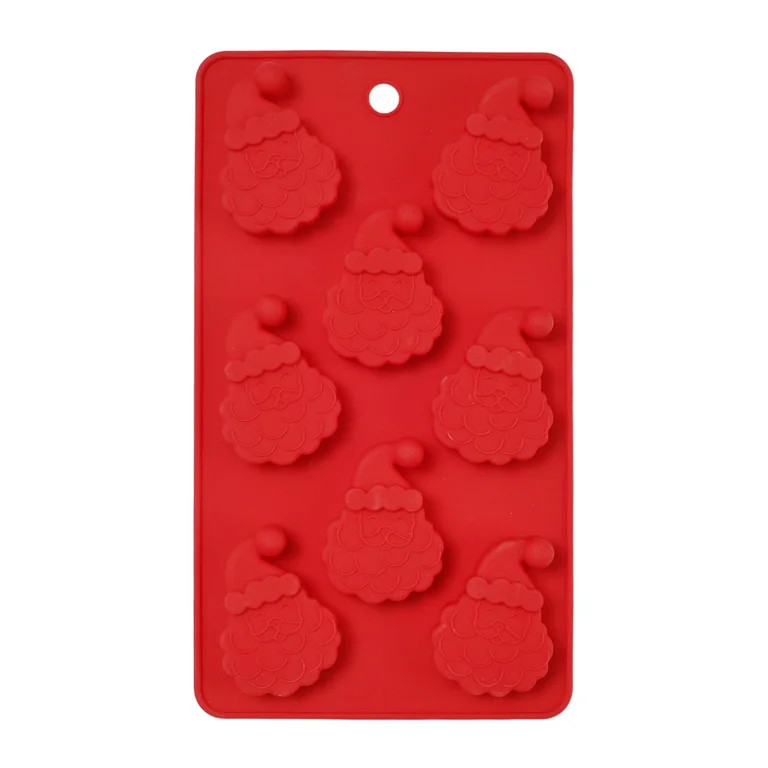 Holiday Time Christmas Silicone Santa Mold, Red | Walmart (US)