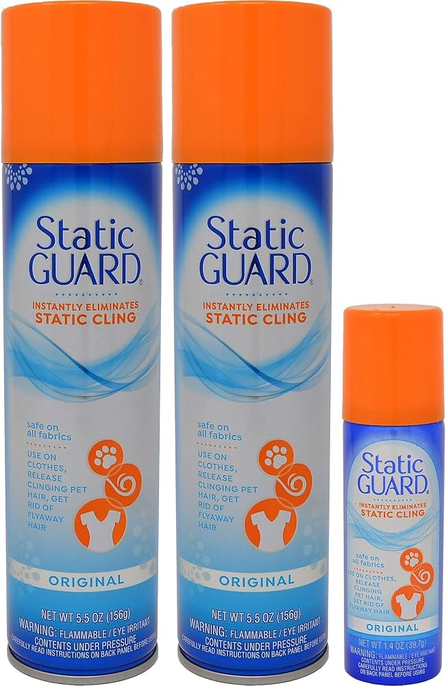 Static Guard Bonus Pack Spray 12.4 oz (2 Pack of 5.5 oz & 1 Pack of 1.4 oz) | Amazon (US)