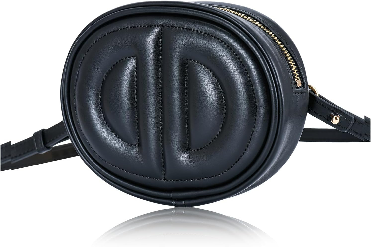 Black Leather fanny pack for women,Fashion Small crossbody bag, Popular exquisite leather belt ba... | Amazon (US)