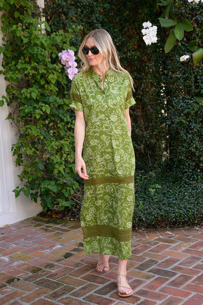 Short Sleeve Majorelle - Moss Petunia | Julia Amory