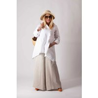 Wide Legs Linen Pants, Pants For Women, Skirt, Clothing, Skirt Pant, Long Pamela - Pa0377Le | Etsy (US)