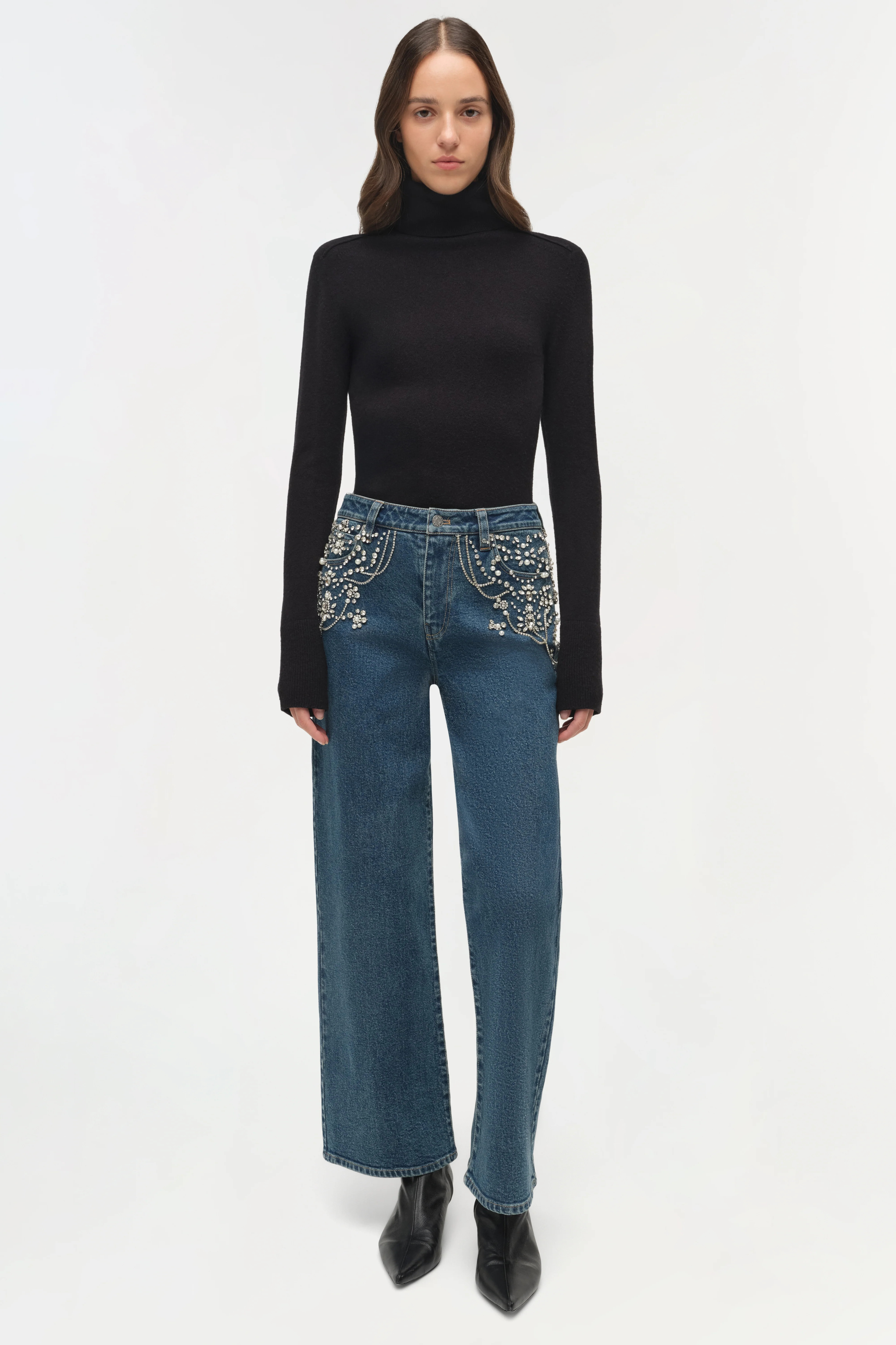 Jude Embellished Crop Jean | Simkhai