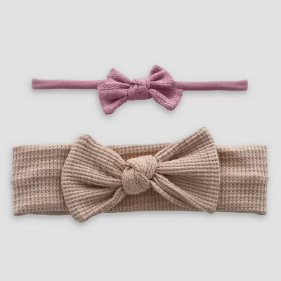 Carter's Just One You® Baby Girls' 2pk Headwraps - Brown/Pink 0-12M | Target