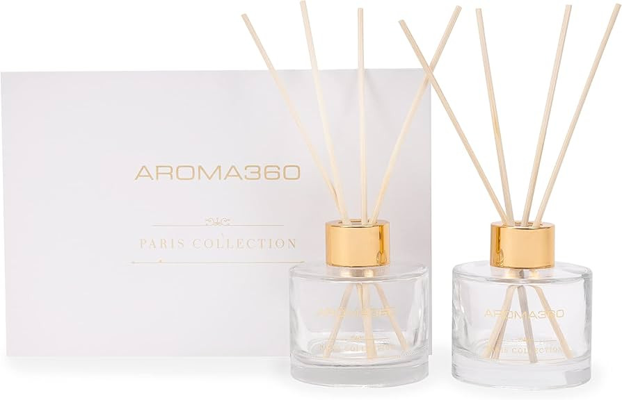 Aroma360 - My Way - Paris Collection Reed Diffuser Duo - Luxury Aromatherapy Diffuser - Lush Sand... | Amazon (US)