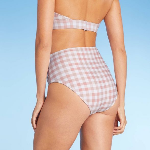 Women's High Leg High Waist Medium Coverage Bikini Bottom - Kona Sol™ Blush | Target