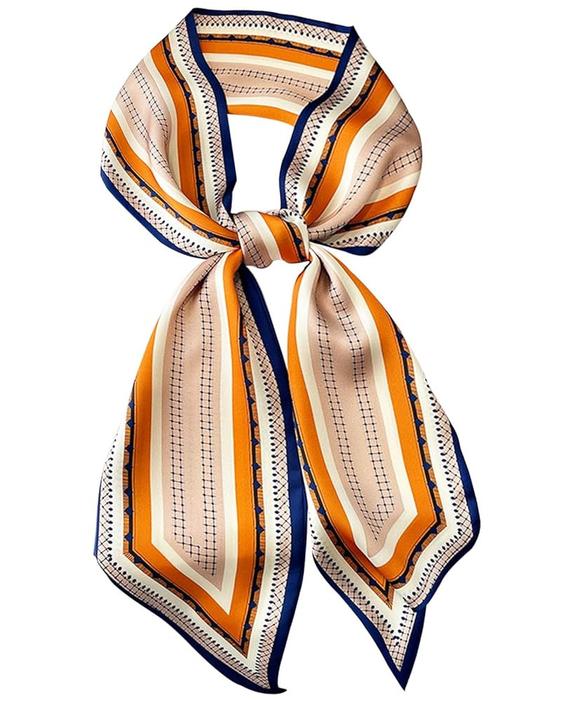 Head Scarf Hair Neck Scarves For Women Purse Bag Scarfs For Handbags Silky Long Thin Satin Headsc... | Amazon (US)