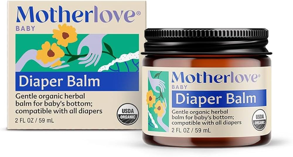 Motherlove Diaper Balm (2 oz) Organic Herbal Diaper Rash Cream—Cloth Diaper Safe, Zinc Oxide- &... | Amazon (US)
