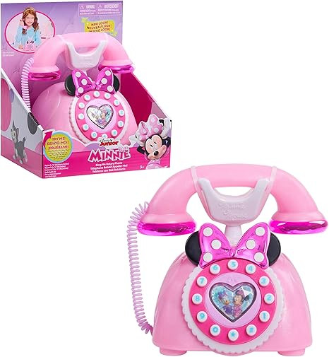 Disney Junior Minnie Mouse Ring Me Rotary Phone with Lights and Sounds, Pink, Kids Toys for Ages ... | Amazon (US)