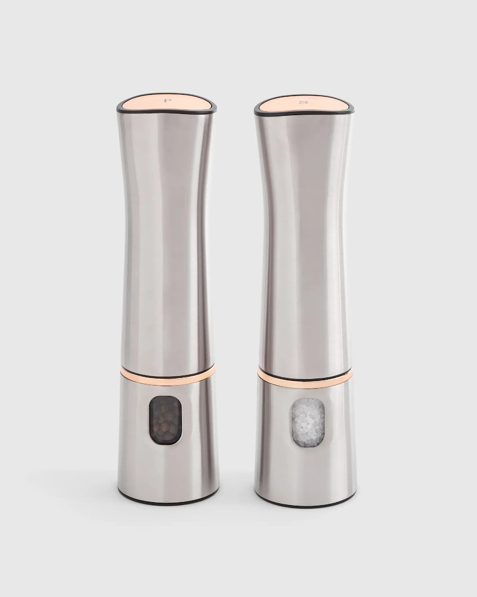 Stainless Steel Electric Salt & Pepper Mill Set | Quince