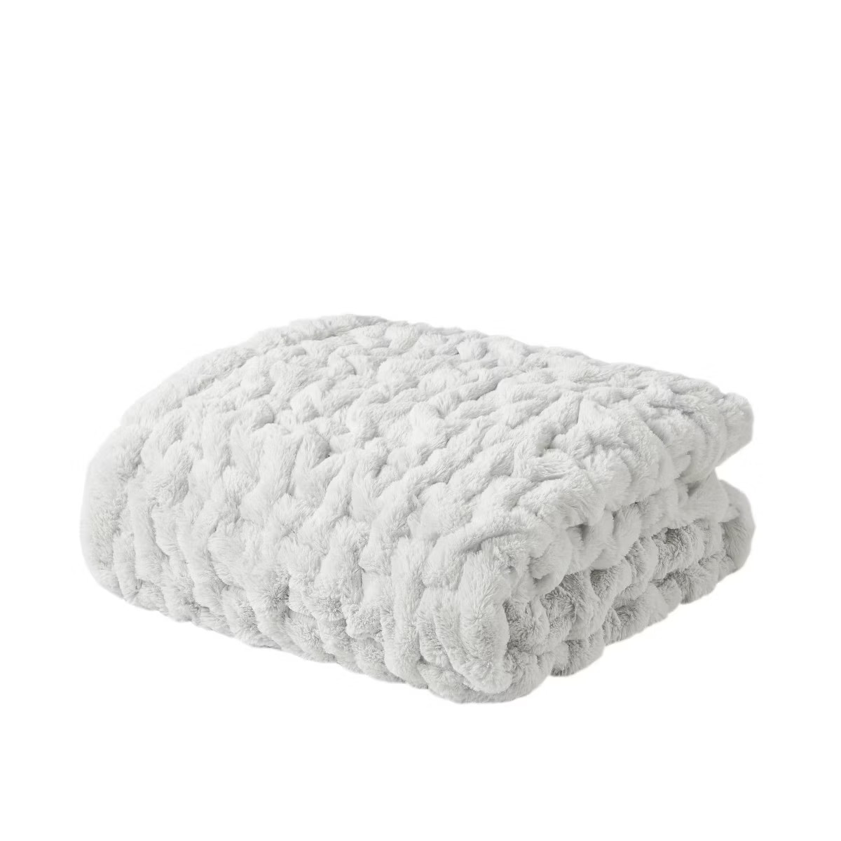 50"x60" Ruched Faux Fur Throw Blanket - Madison Park | Target
