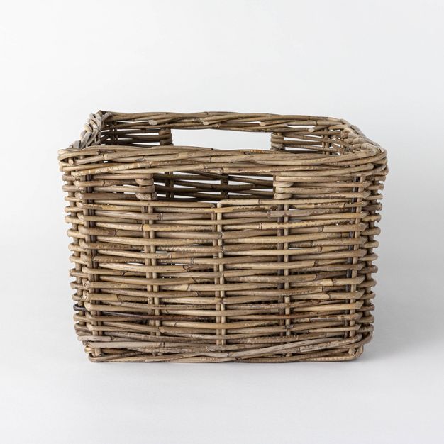 Decorative Rectangle Kooboo Rattan Basket 18" x 12.2" Gray - Threshold™ designed with Studio Mc... | Target