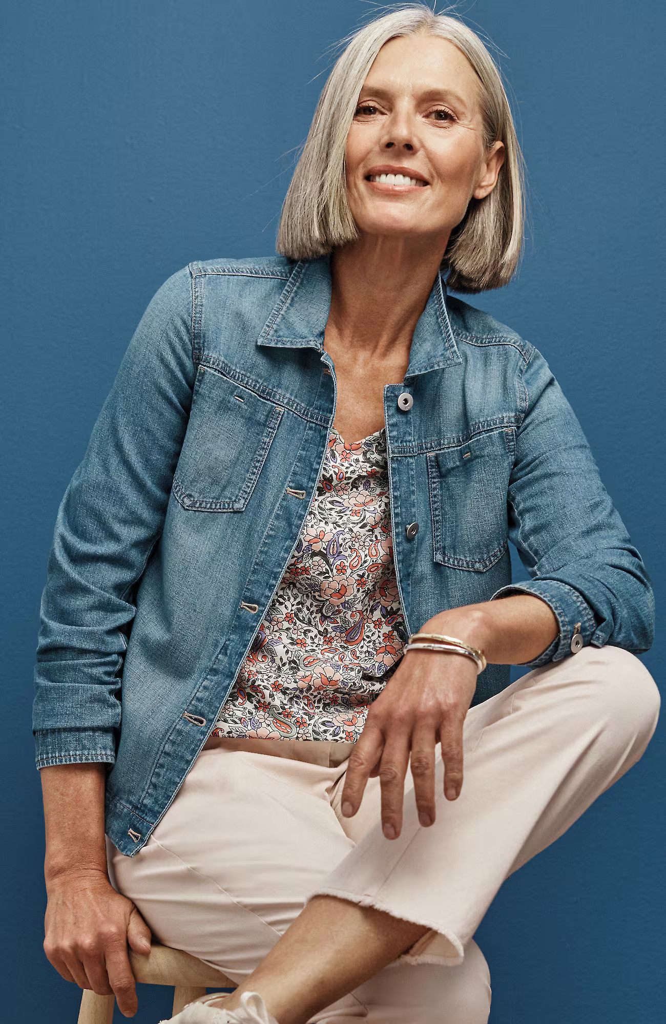 J.Jill Cotton & Linen Denim Jacket | J. Jill