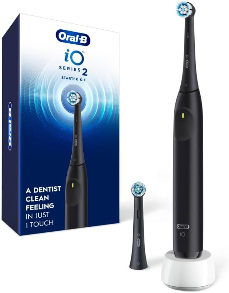 Oral-B iO Series 2 Rechargeable Electric Powered Toothbrush Starter Kit, Night Black with 2 Brush... | Amazon (US)