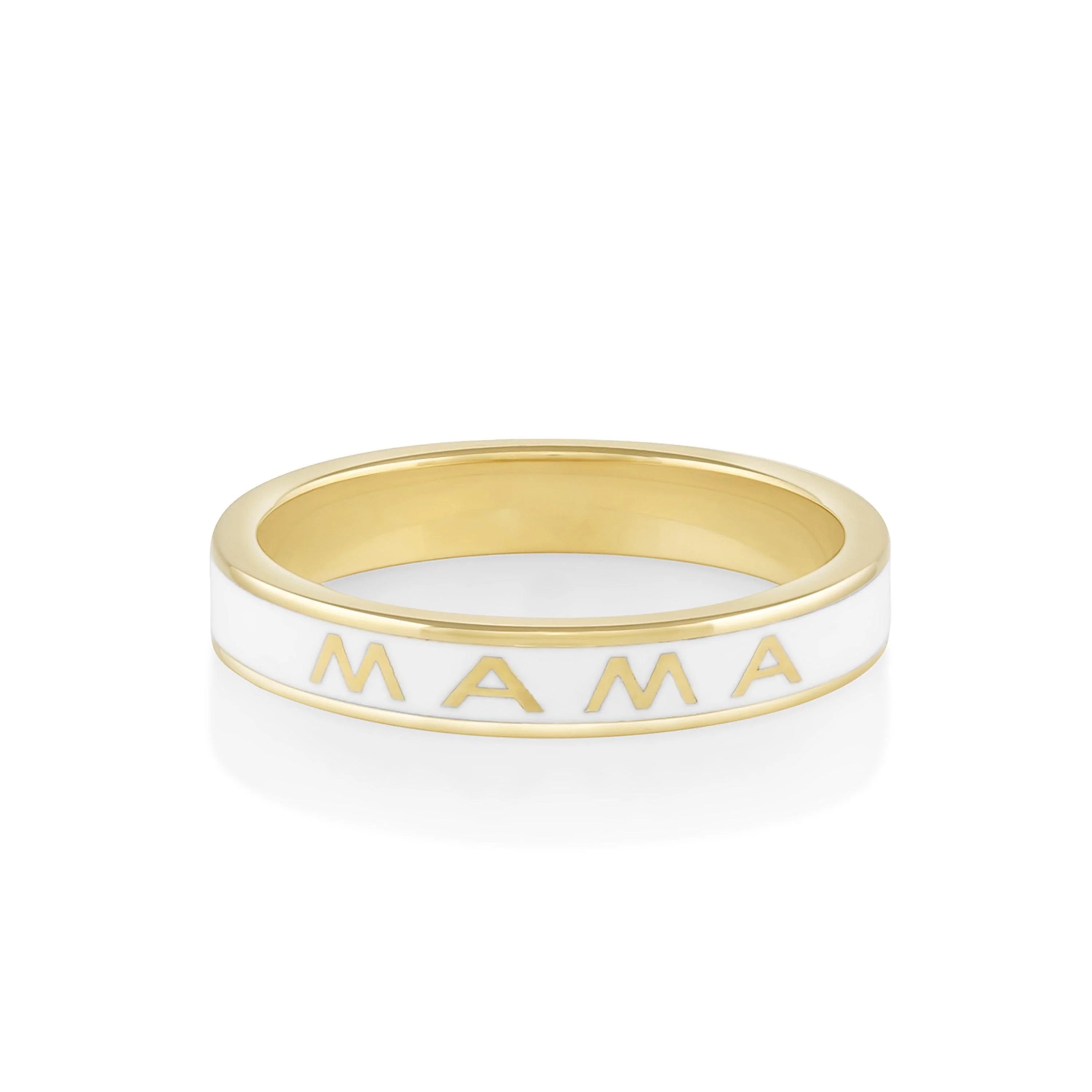 Mama Enamel Band - White Enamel | Marrow Fine