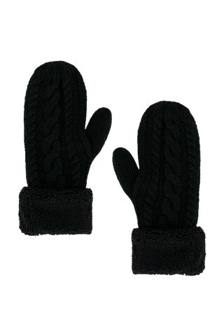 Hat Attack Flurry Lined Mitten in Black from Revolve.com | Revolve Clothing (Global)