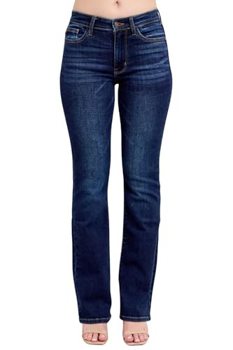 Judy Blue Mid Rise Dark Wash Classic Bootcut, Inseam 32" | Amazon (US)