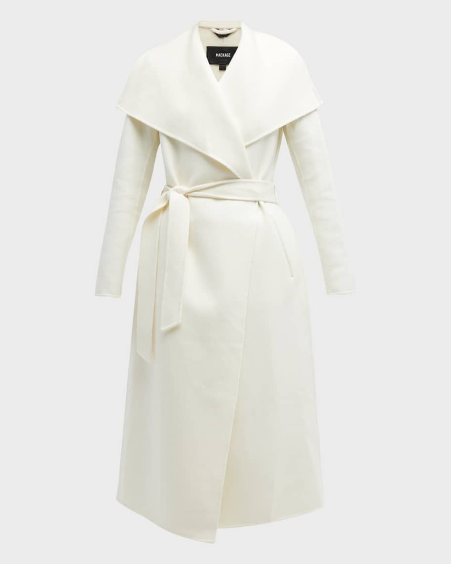 Mackage Mai Wool Belted Wrap Coat | Neiman Marcus